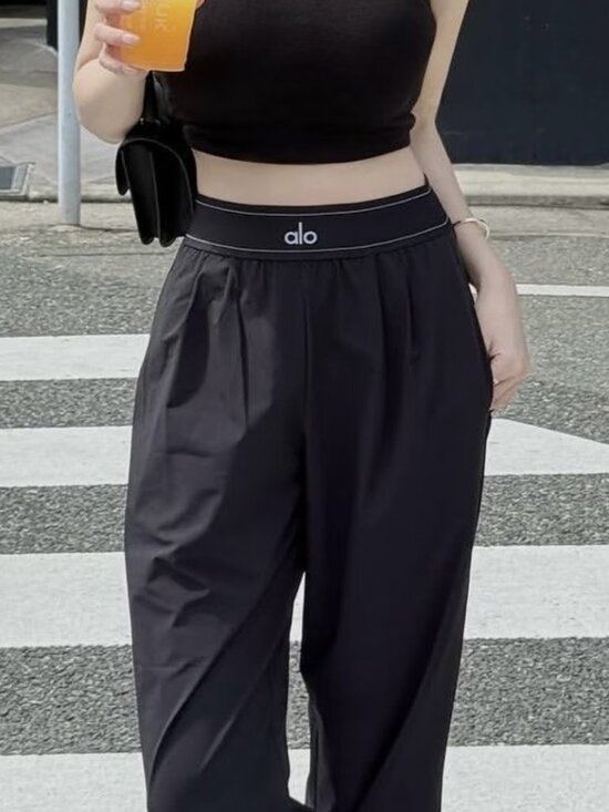ALO Yoga Pants - 🖤Alo Yoga Relaxed Fit Straight Leg Black Trouser NWT (Regular 30" Inseam)🌠